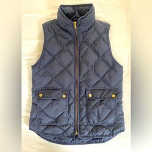 Jcrew Women’s Quilted Vest-Navy XS